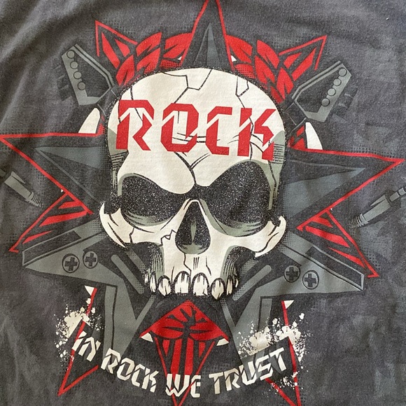 5 for $20! In Rock We Trust Long Sleeve Layered T-shirt - Picture 4 of 4